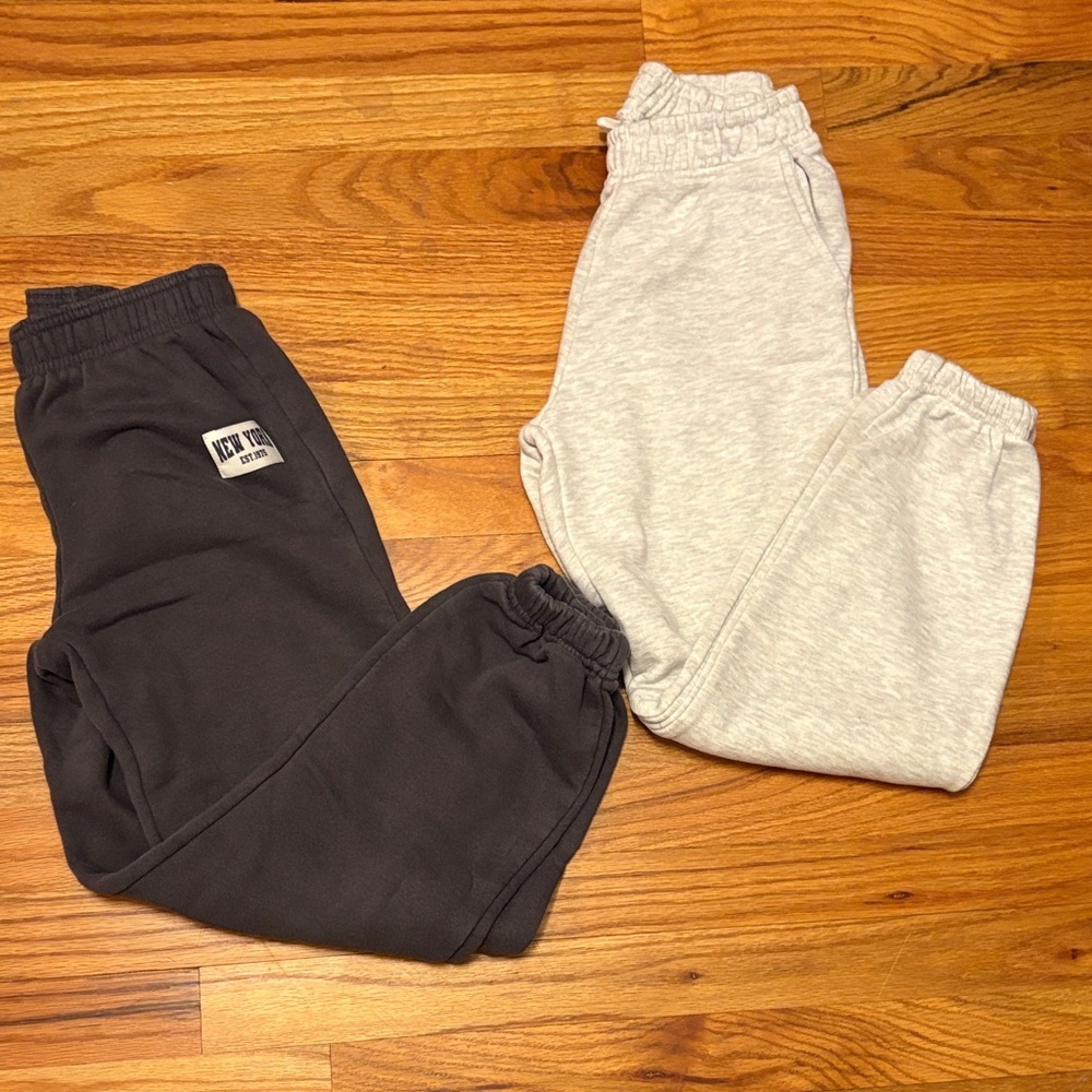 Zara Kids Black and Light Gray Joggers